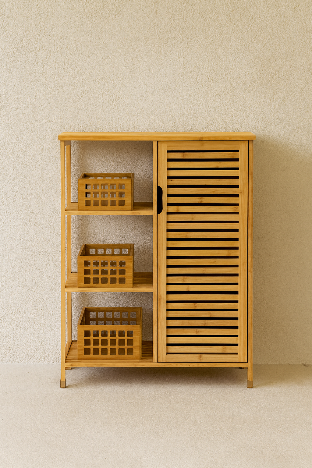 Lavi Çok Amaçlı 3 Katlı Bambu Dolap/Raf