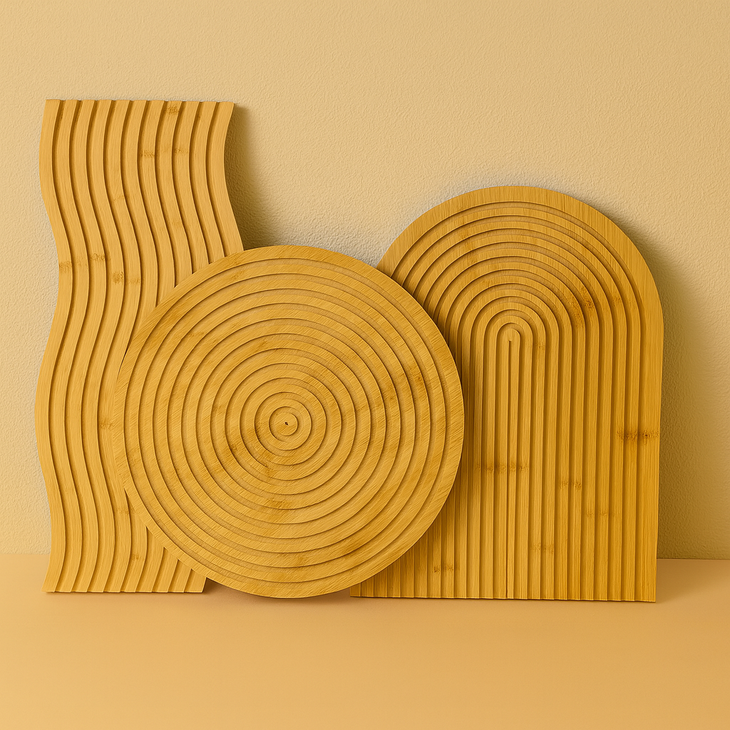 Rainbow Bambu Sunumluk Seti 3 Parça