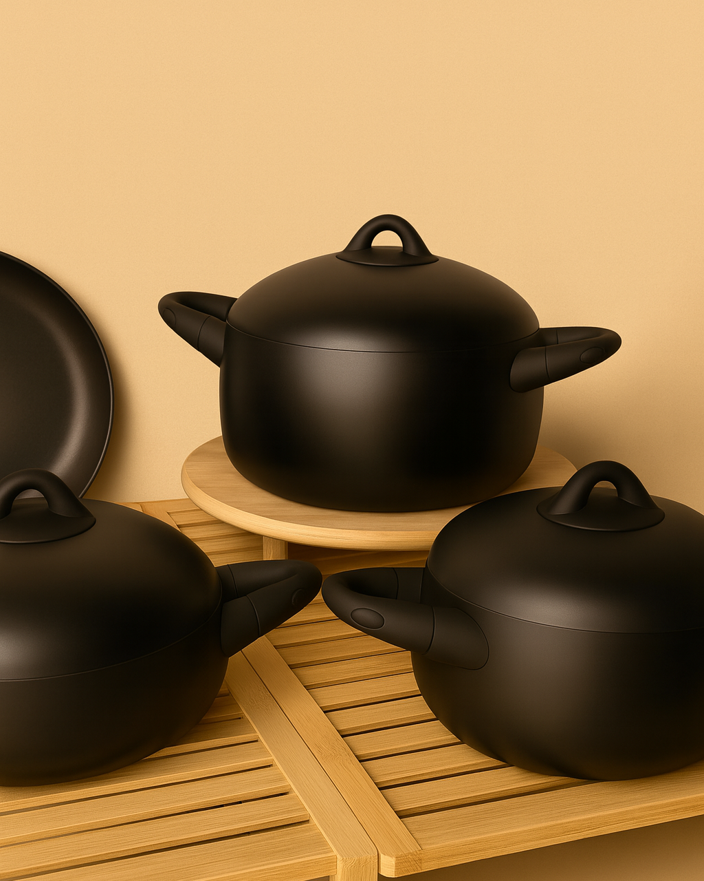 Noche 7 Parça Döküm Gövde Tencere Seti