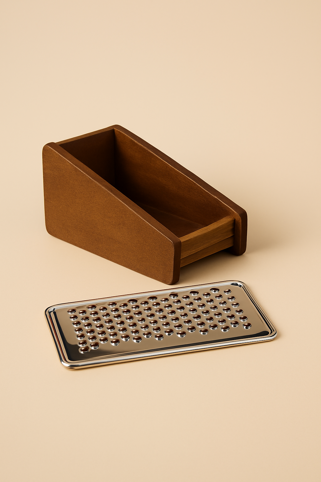 Moss Hazneli Sarımsak Rendesi - Akasya Ağacı Malzeme