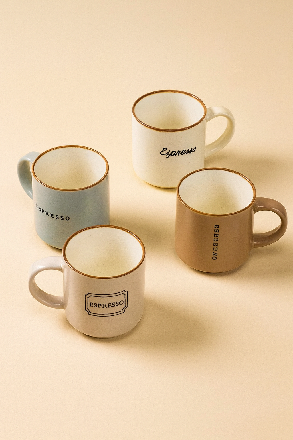 Espressino Porselen Kupa Bardak Seti 4'lü