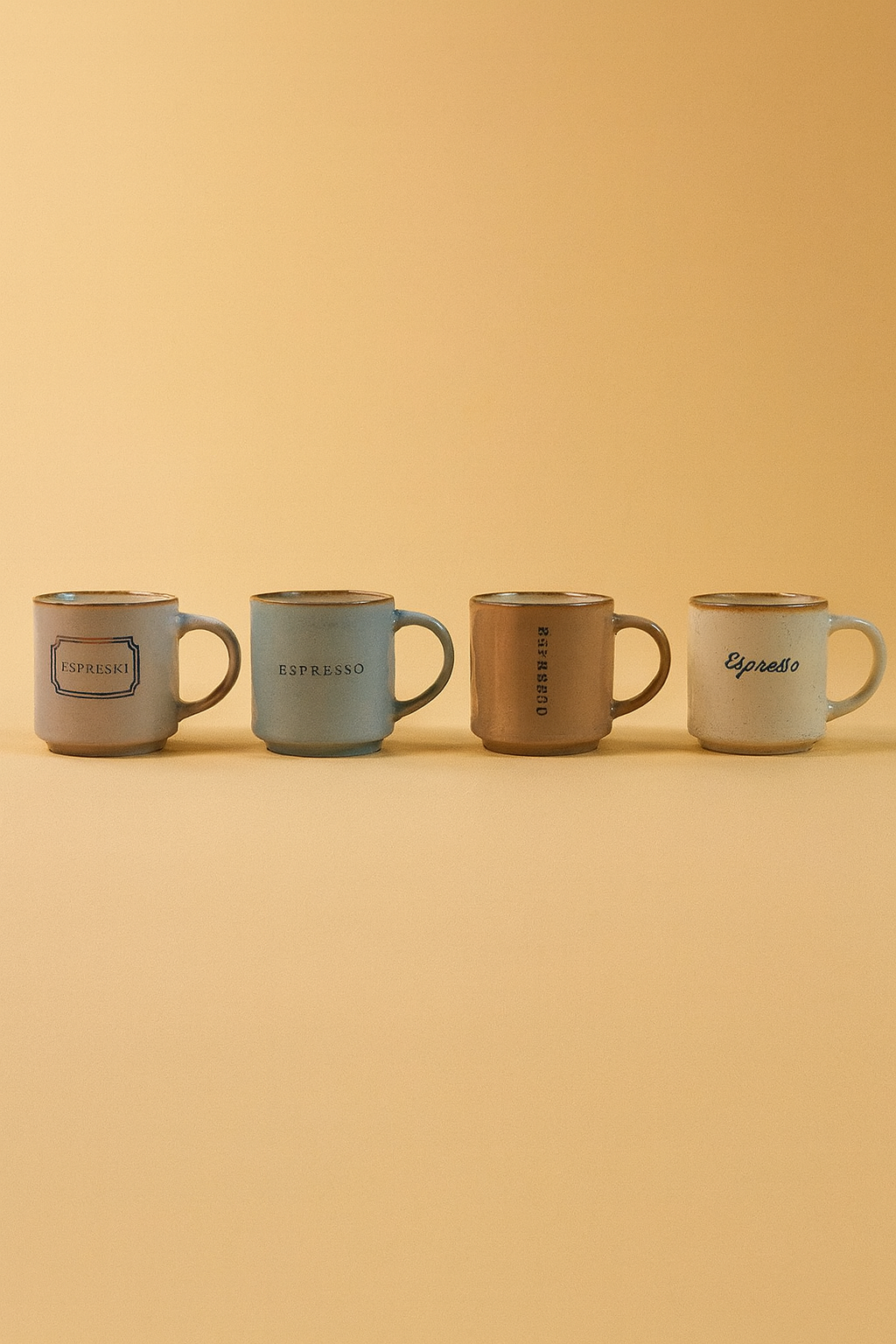 Espressino Porselen Kupa Bardak Seti 4'lü