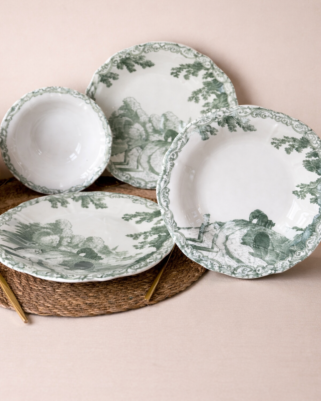 Herms 6 Kişilik 24 Parça Porselen Yemek Takımı