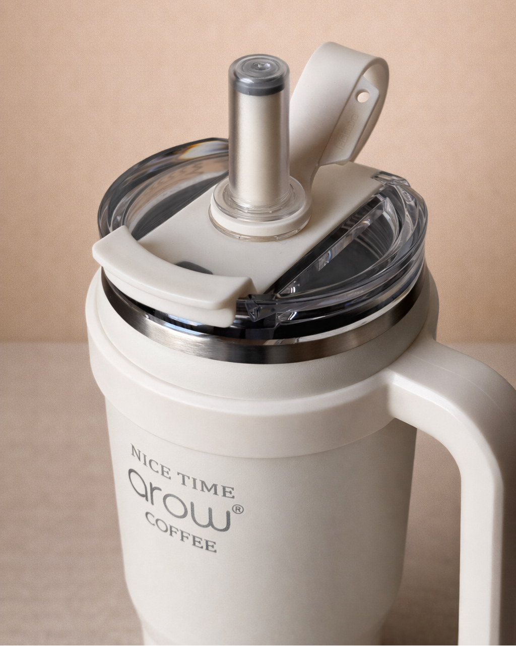 Kulplu Paslanmaz Çelik Termos - 1 Litre