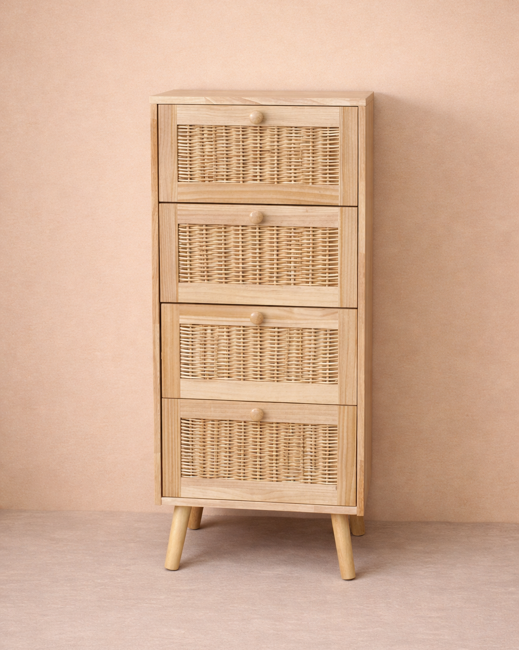 Bohemia 4 Çekmeceli Ayaklı Ahşap Dolap