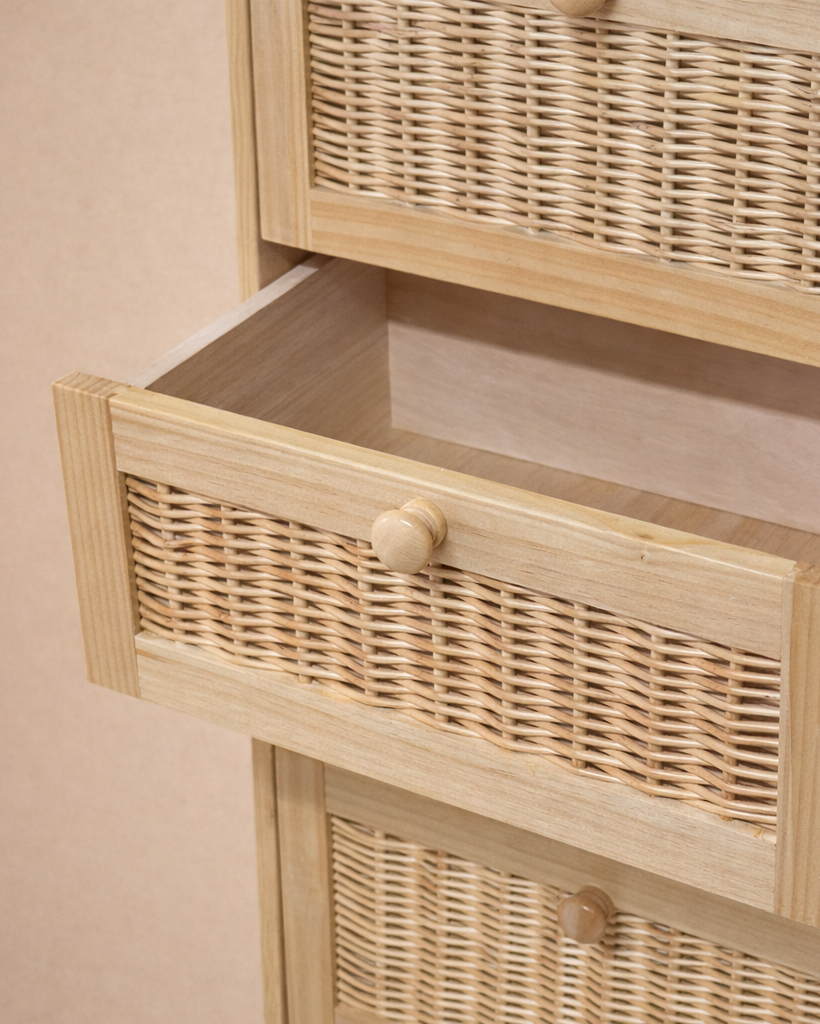 Bohemia 4 Çekmeceli Ayaklı Ahşap Dolap