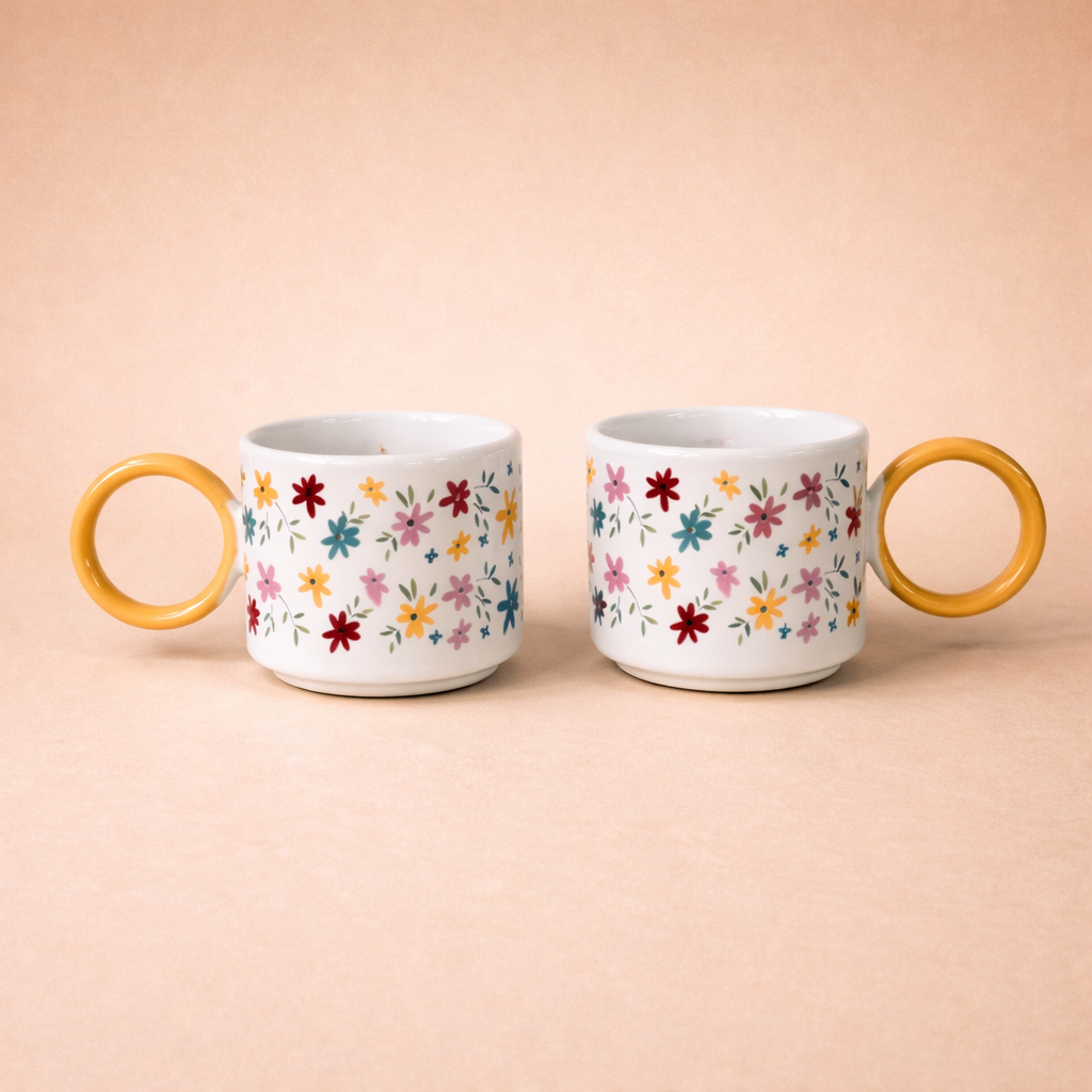 Twin Halka Kulplu İkili Kupa Seti