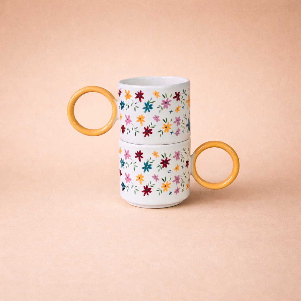 Twin Halka Kulplu İkili Kupa Seti