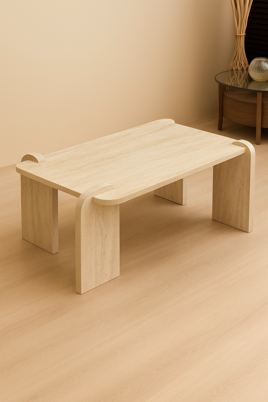 Brad Traverten Desen Geometrik Orta Sehpa