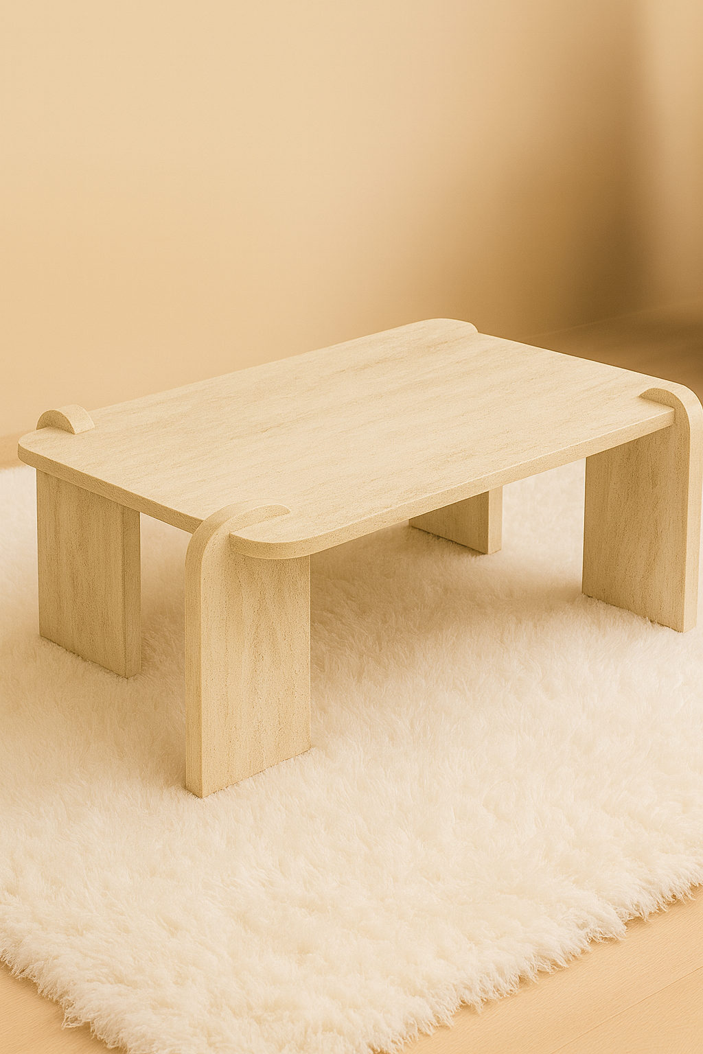 Brad Traverten Desen Geometrik Orta Sehpa