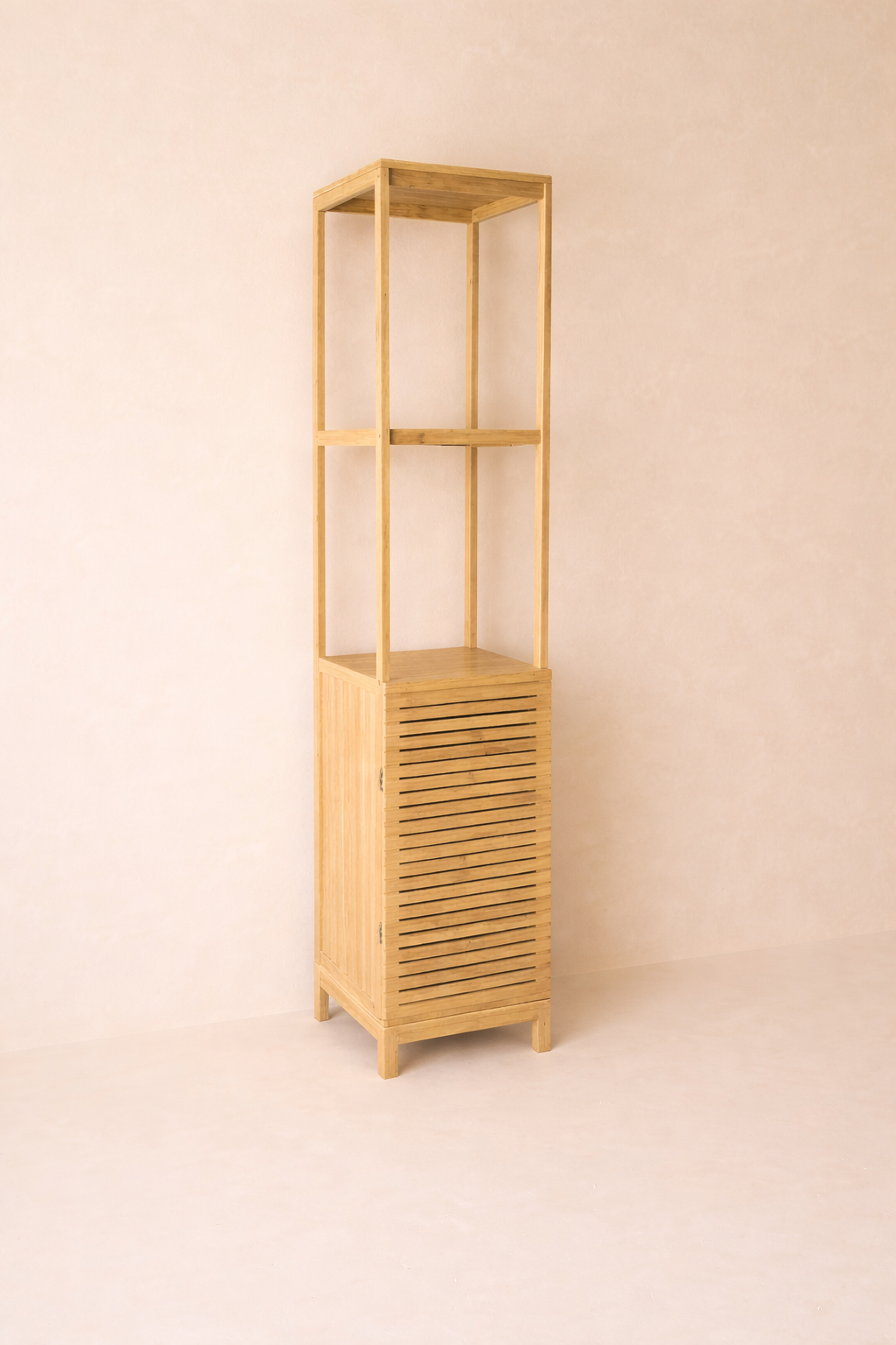 3 Katlı Bambu Raf Dolap