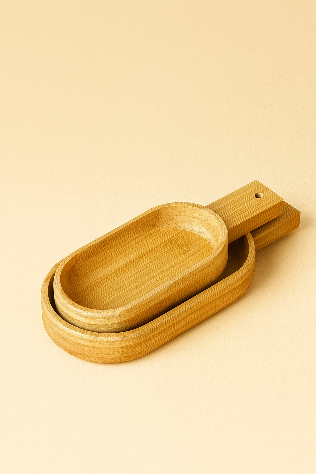 Jim Bambu Saplı İki Boy Set Sunumluk/Kahvaltılık