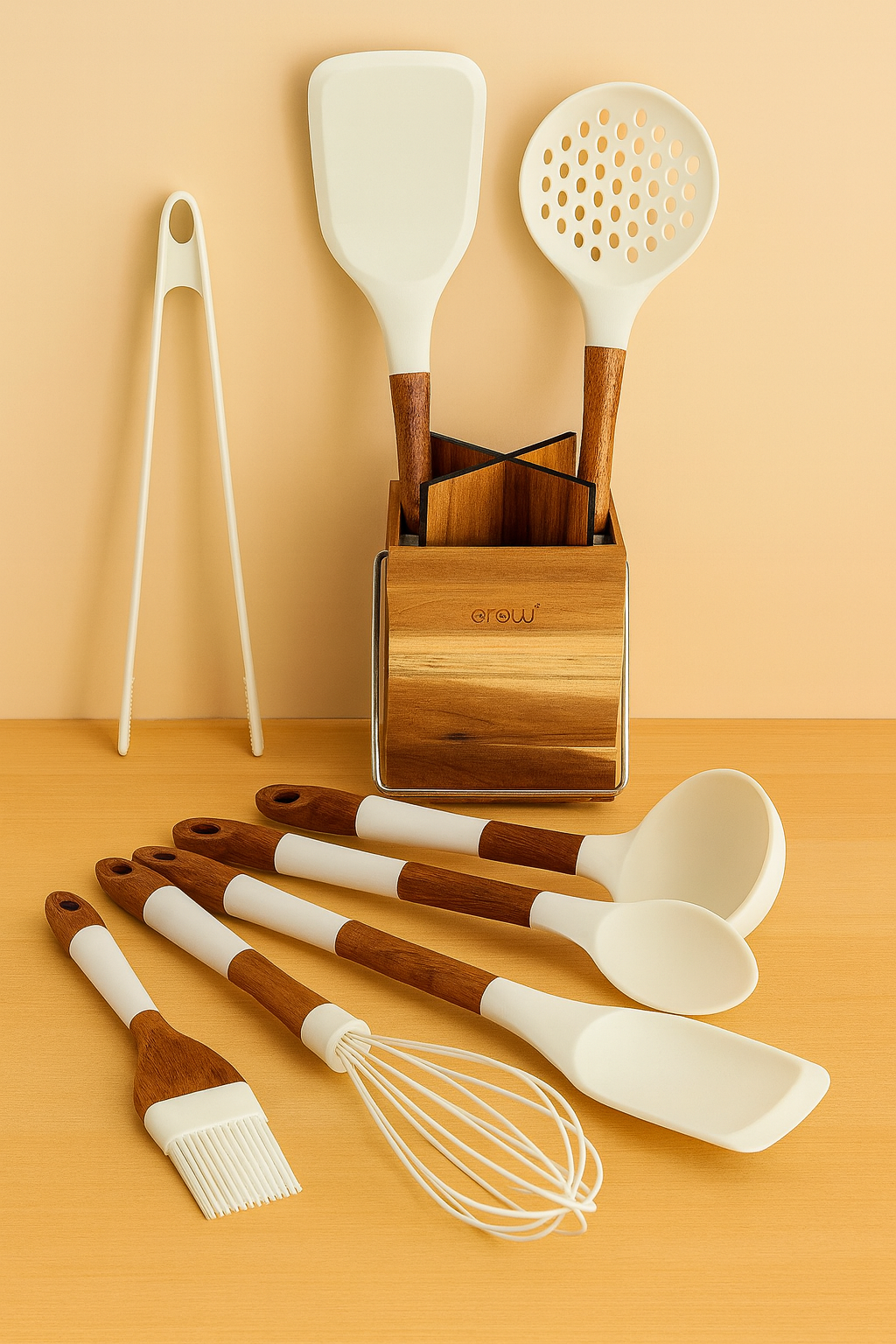 Blurry Akasya Ağacı Silikon Mutfak Seti - 9 Parça